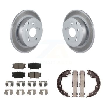 Rear Disc Coated Rotors Ceramic Pads And Parking Shoes Kit For Toyota Matrix Pontiac Vibe KGC-103020