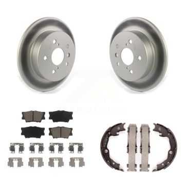 Rear Disc Coated Rotors Ceramic Pads And Parking Brake Shoes Kit For Toyota Camry KGC-103024