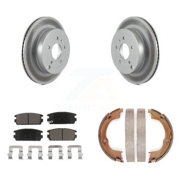 Rear Disc Coated Rotors Ceramic Pads Parking Shoes Kit For Chevrolet Equinox Pontiac Vue KGC-103074