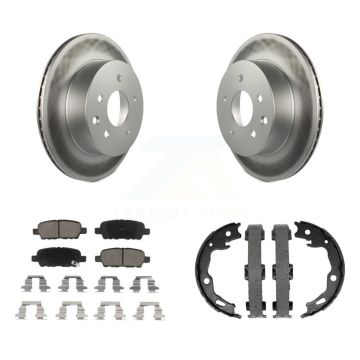 Rear Disc Coated Rotors Ceramic Pads And Parking Shoes Kit For Nissan Rogue Sport Qashqai KGC-103143