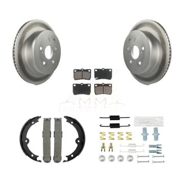 Rear Disc Coated Rotors Ceramic Pads Parking Shoes And Hardware Kit For Lexus IS250 IS350 KGC-103274