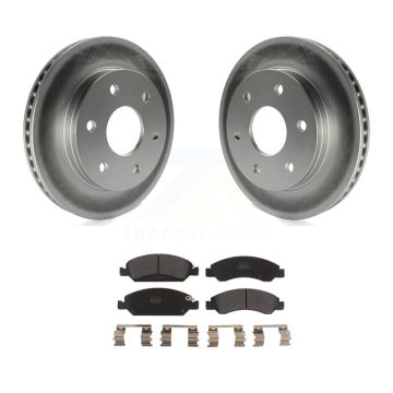 Front Coated Brake Rotors Semi-Metallic Pad Kit For 2007 GMC Sierra 1500 Disc rear brakes KGF-100009