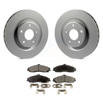 Front Coated Disc Brake Rotor & Semi-Metallic Pad Kit For Chevrolet Corvette Cadillac XLR KGF-100032