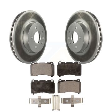 Front Coated Disc Brake Rotors And Semi-Metallic Pads Kit For Cadillac ATS KGF-100068