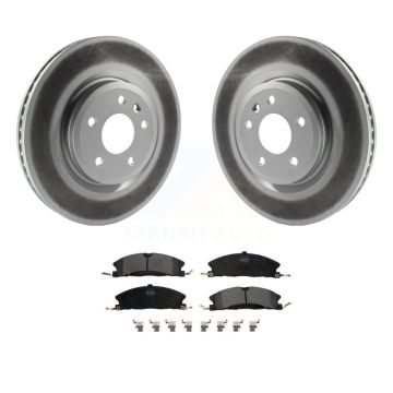 Front Coat Brake Rotors Semi-Metallic Pad Kit For 13 Ford Explorer With Heavy Duty Brakes KGF-100117