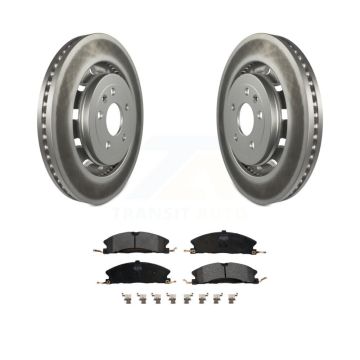 Front Coat Brake Rotor Semi-Metallic Pad Kit For Ford Explorer Flex Taurus Police Utility KGF-100123