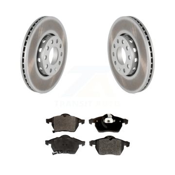 Front Coated Disc Brake Rotors And Semi-Metallic Pads Kit For Volkswagen Passat Audi A4 KGF-100196