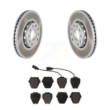 Front Coated Disc Brake Rotor Semi-Metallic Pad Kit For Volkswagen Passat Audi A4 Quattro KGF-100199
