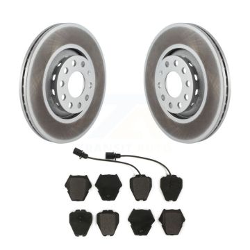 Front Coated Disc Brake Rotors And Semi-Metallic Pads Kit For Audi A8 Quattro KGF-100237