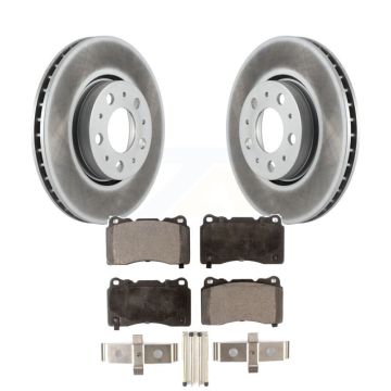 Front Coated Disc Brake Rotors And Semi-Metallic Pads Kit For 2005-2007 Volvo V70 R KGF-100244