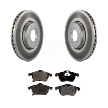 Front Coated Disc Brake Rotors And Semi-Metallic Pads Kit For Saab 9-3 9-5 KGF-100249