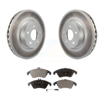 Front Coated Brake Rotor Semi-Metallic Pad Kit For Mercedes-Benz C300 E350 C350 E400 E250 KGF-100437