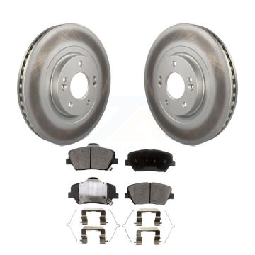 Front Coat Disc Brake Rotors Semi-Metallic Pad Kit For Kia Sorento Hyundai Santa Fe Sport KGF-100476