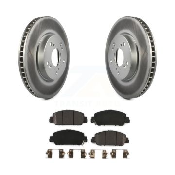 Front Coated Disc Brake Rotors And Semi-Metallic Pads Kit For Honda Accord KGF-100481