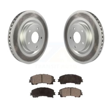 Front Coated Disc Brake Rotors And Semi-Metallic Pads Kit For INFINITI Q50 QX50 Q60 KGF-100488