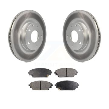 Front Coated Disc Brake Rotors And Semi-Metallic Pads Kit For Mazda 3 CX-3 Sport KGF-100494