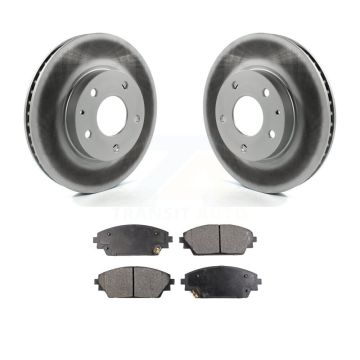 Front Coated Disc Brake Rotors And Semi-Metallic Pads Kit For Mazda 3 CX-3 Sport KGF-100497
