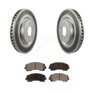 Front Coated Disc Brake Rotors And Semi-Metallic Pads Kit For Nissan Rogue KGF-100505
