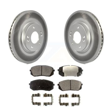 Front Coat Brake Rotor Semi-Metallic Pad Kit For Hyundai Sonata With Manual Parking KGF-100510