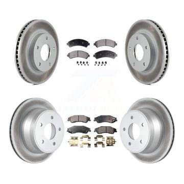 Front Rear Coat Disc Brake Rotor Semi-Metallic Pad Kit For Chevrolet GMC Blazer S10 Jimmy KGF-100550