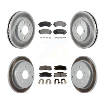 Front Rear Coat Disc Brake Rotor Semi-Metallic Pad Kit For Buick Rendezvous Pontiac Aztek KGF-100567