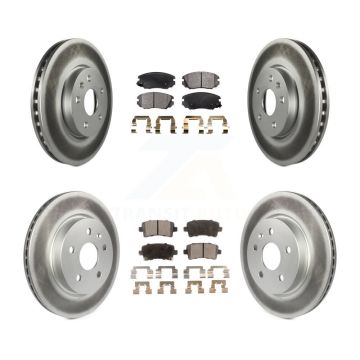 Front Rear Coat Disc Brake Rotors Semi-Metallic Pad Kit For Chevrolet Malibu Impala Buick KGF-100612