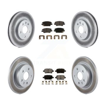 Front Rear Coated Disc Brake Rotors And Semi-Metallic Pads Kit For Chevrolet Cruze KGF-100616