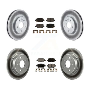 Front Rear Coated Brake Rotors Semi-Metallic Pad Kit For Chevrolet Cruze Bolt EV Volt EUV KGF-100617