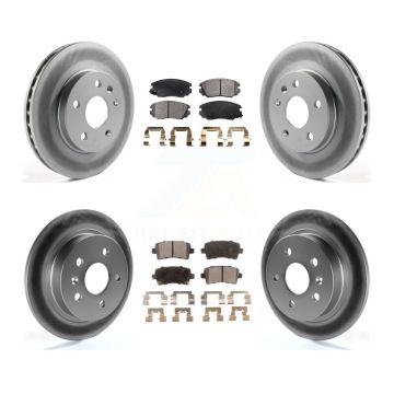 Front Rear Coated Disc Brake Rotor And Semi-Metallic Pad Kit For Chevrolet Malibu Limited KGF-100618