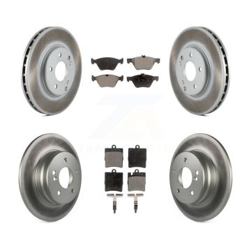 Front Rear Coated Brake Rotors Semi-Metallic Pad Kit For Mercedes-Benz E320 CLK320 CLK430 KGF-100794