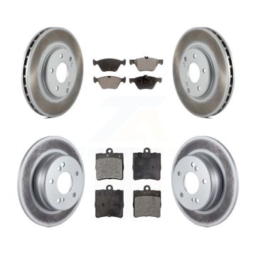 Front Rear Coated Brake Rotors Semi-Metallic Pad Kit For Chrysler Crossfire Mercedes-Benz KGF-100795