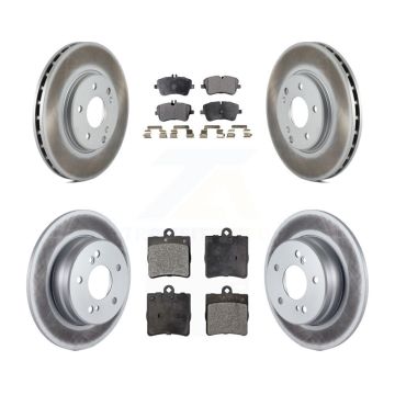 Front Rear Coated Disc Brake Rotors Semi-Metallic Pad Kit For Mercedes-Benz SLK280 SLK300 KGF-100797