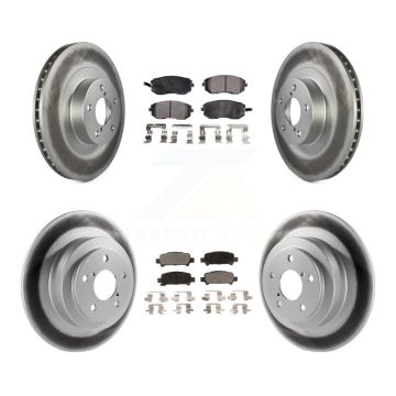 Front Rear Coated Disc Brake Rotor & Semi-Metallic Pad Kit For Subaru Outback Legacy Baja KGF-100862
