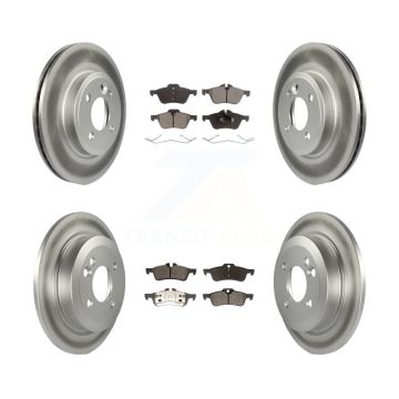 Front Rear Coated Disc Brake Rotors And Semi-Metallic Pads Kit For Mini Cooper KGF-100865