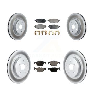 Front Rear Coated Disc Brake Rotors & Semi-Metallic Pad Kit For Subaru Outback WRX Legacy KGF-100908