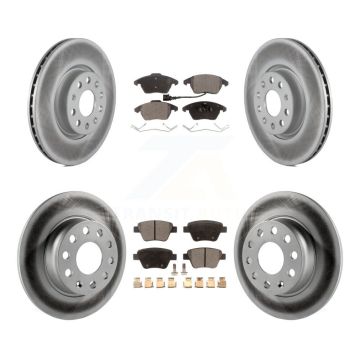 Front Rear Coated Disc Brake Rotors And Semi-Metallic Pads Kit For Volkswagen Beetle GTI KGF-100912