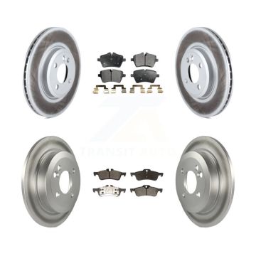 Front Rear Coated Disc Brake Rotors And Semi-Metallic Pads Kit For Mini Cooper KGF-101006
