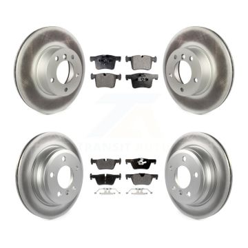 Front Rear Coated Disc Brake Rotors And Semi-Metallic Pads Kit For BMW 320i xDrive 328d KGF-101037