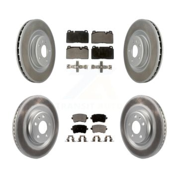 Front Rear Coated Disc Brake Rotors And Semi-Metallic Pads Kit For Audi Q5 KGF-101050