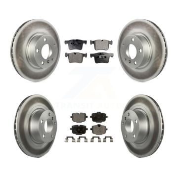Front Rear Coated Disc Brake Rotors And Semi-Metallic Pads Kit For 2012 BMW X3 From 10 11 KGF-101104
