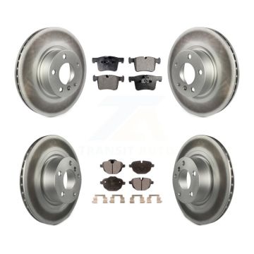 Front Rear Coated Disc Brake Rotors And Semi-Metallic Pads Kit For BMW X3 X4 KGF-101105