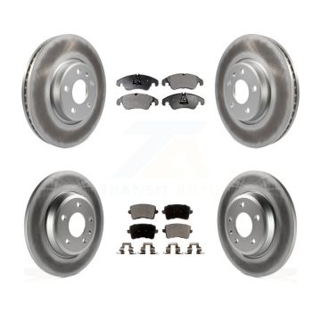 Front Rear Coat Disc Brake Rotors Semi-Metallic Pad Kit For Audi Q5 A4 Quattro A5 allroad KGF-101110