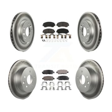 Front Rear Coated Disc Brake Rotor & Semi-Metallic Pad Kit For Nissan Rogue Sport Qashqai KGF-101153