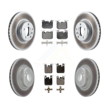 Front Rear Coated Disc Brake Rotor & Semi-Metallic Pad Kit For 2018-2020 BMW M240i xDrive KGF-101174