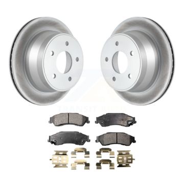 Rear Coated Brake Rotor & Semi-Metallic Pad Kit For Chevrolet GMC Blazer S10 Jimmy Sonoma KGF-101189