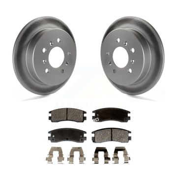 Rear Coated Brake Rotor Semi-Metallic Pad Kit For Chevrolet Impala Buick Pontiac Grand Am KGF-101219