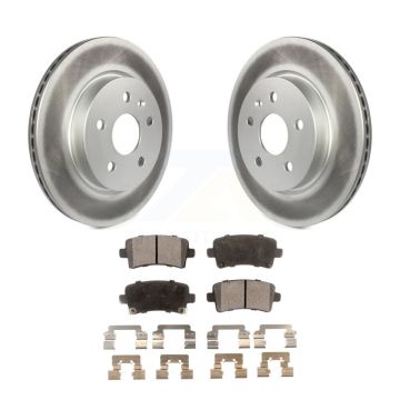 Rear Coated Brake Rotors Semi-Metallic Pad Kit For Chevrolet Buick Malibu Impala LaCrosse KGF-101237
