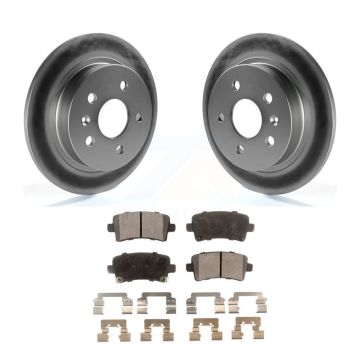 Rear Coated Brake Rotor & Semi-Metallic Pad Kit For Chevrolet Malibu Buick Regal LaCrosse KGF-101239