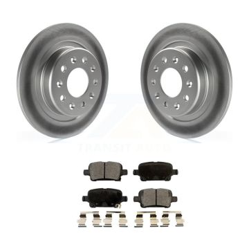 Rear Coat Disc Brake Rotor Semi-Metallic Pad Kit For Chevrolet Equinox GMC Terrain Malibu KGF-101246