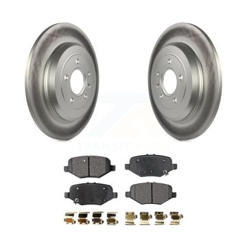 Rear Coated Brake Rotor Semi-Metallic Pad Kit For Ford Explorer Without Heavy Duty Brakes KGF-101281